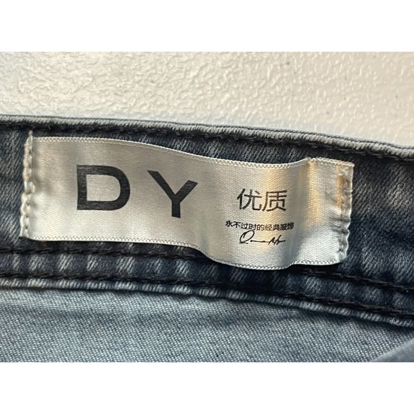 DY Womens Denim Jeans Super Skinny Mid Rise Five Design Pockets Blue Size 32 - Picture 9 of 11